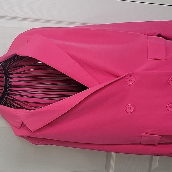 FORE Hot Pink Oversized Double Breasted Blazer Size Small - Picture 2 of 7